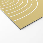 Minimal Line Curvature XXVIII Butter Yellow Mid Century Modern Arch Abstract Welcome Mat Gallery Image 2