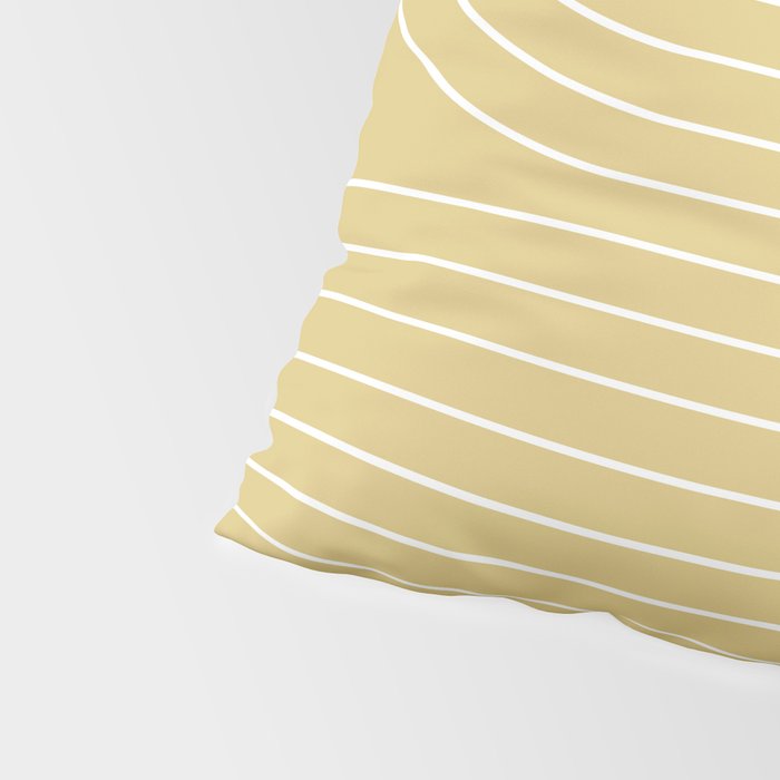 Minimal Line Curvature XXVIII Butter Yellow Mid Century Modern Arch Abstract Pillow Sham Gallery Image 4