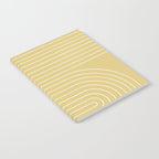 Minimal Line Curvature XXVIII Butter Yellow Mid Century Modern Arch Abstract Notebook Gallery Image 2
