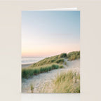 Dunes of Holland | Sunset travel photography | Pastel fine art beach print Stationery Card Gallery Image 2