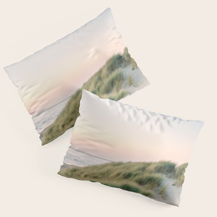Dunes of Holland | Sunset travel photography | Pastel fine art beach print Pillow Sham Gallery Image 3