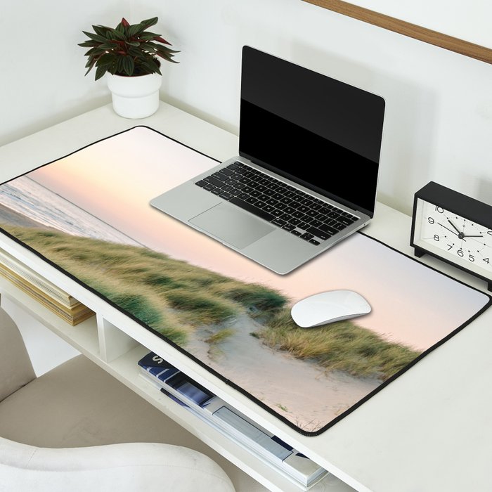 Dunes of Holland | Sunset travel photography | Pastel fine art beach print Desk Mat Gallery Image 2