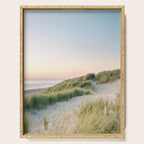 Dunes of Holland | Sunset travel photography | Pastel fine art beach print Serving Tray Gallery Image 1
