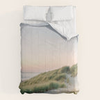 Dunes of Holland | Sunset travel photography | Pastel fine art beach print Comforter Gallery Image 6