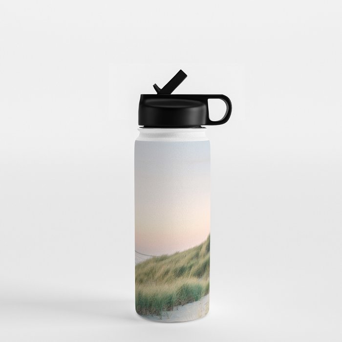 Dunes of Holland | Sunset travel photography | Pastel fine art beach print Water Bottle Gallery Image 1
