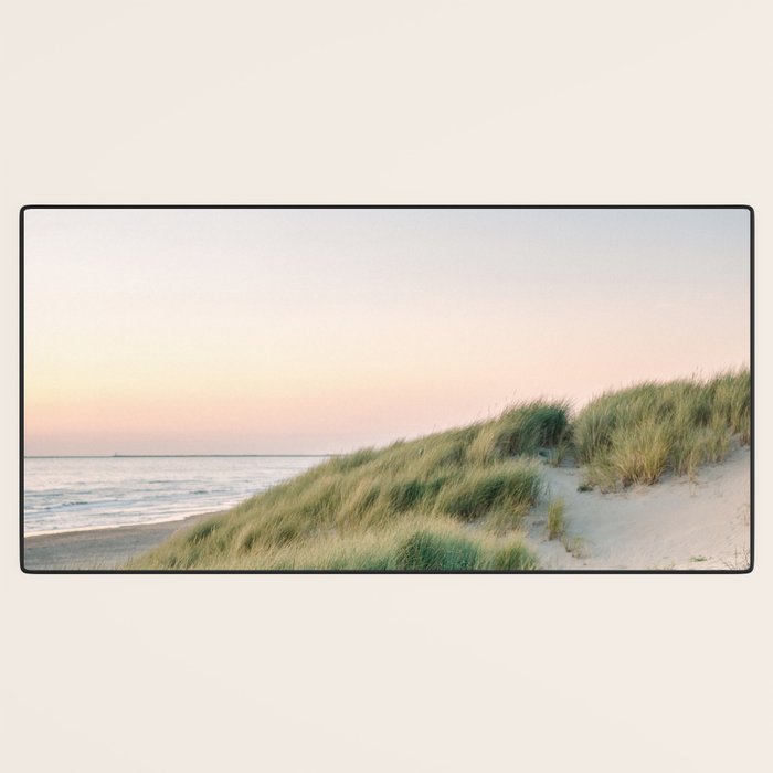 Dunes of Holland | Sunset travel photography | Pastel fine art beach print Desk Mat Gallery Image 3