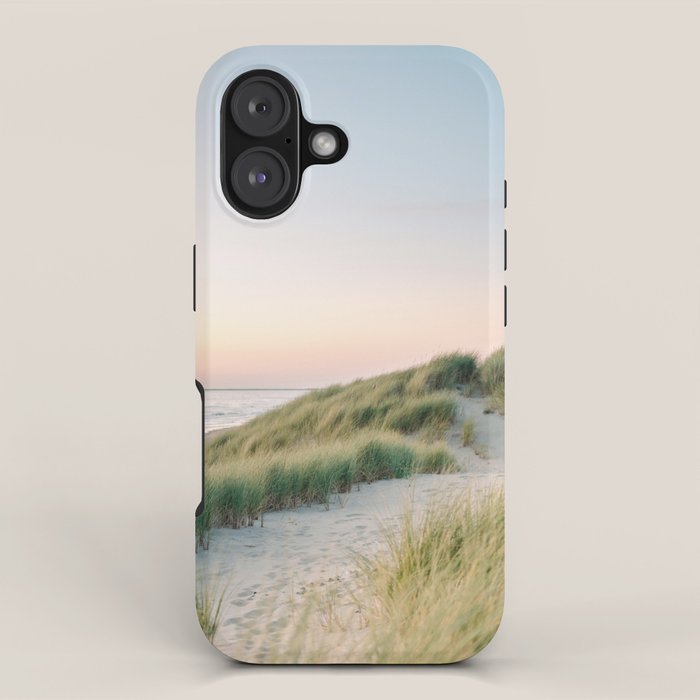 Dunes of Holland | Sunset travel photography | Pastel fine art beach print iPhone Case Gallery Image 1