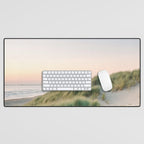 Dunes of Holland | Sunset travel photography | Pastel fine art beach print Desk Mat Gallery Image 1