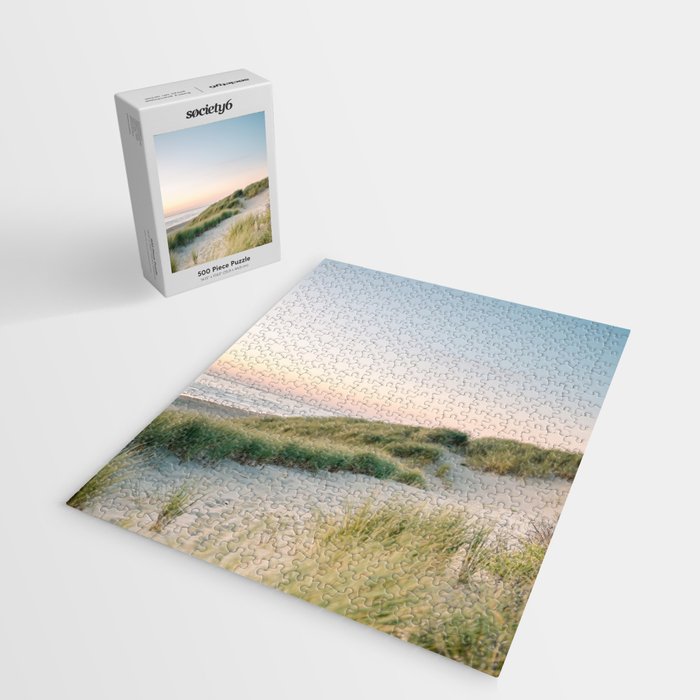 Dunes of Holland | Sunset travel photography | Pastel fine art beach print Jigsaw Puzzle Gallery Image 2