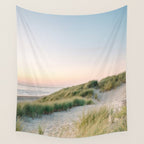 Dunes of Holland | Sunset travel photography | Pastel fine art beach print Wall Tapestry Gallery Image 4