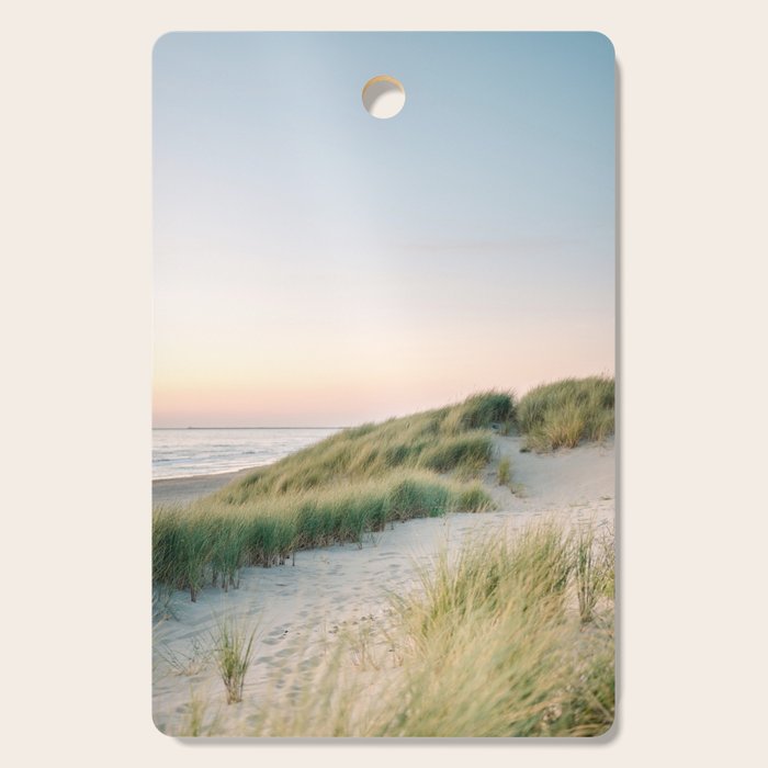 Dunes of Holland | Sunset travel photography | Pastel fine art beach print Cutting Board Gallery Image 1