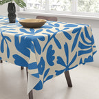 Organic nature flower shape art pattern Tablecloth Gallery Image 3
