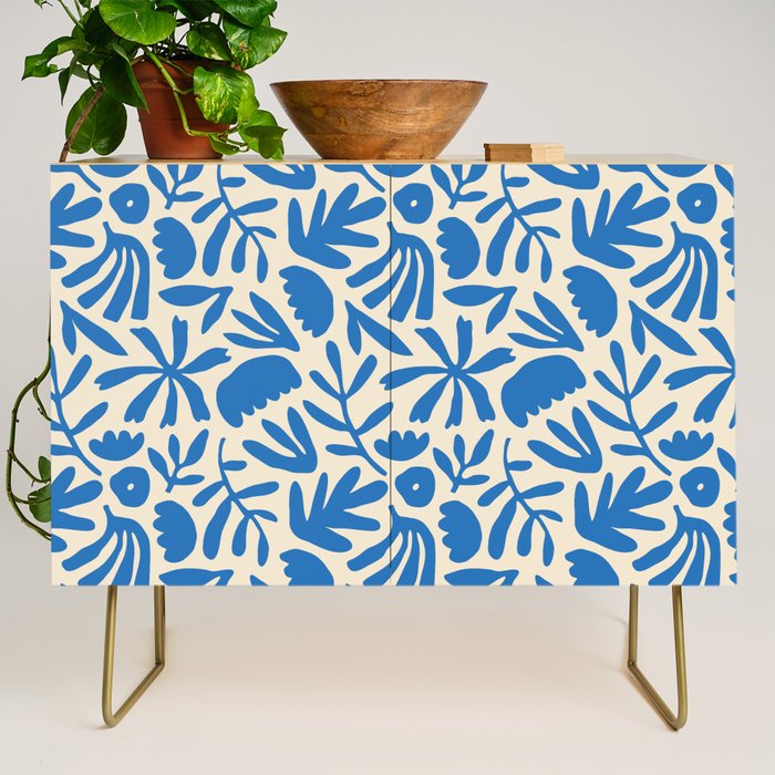 Organic nature flower shape art pattern Credenza Gallery Image 1