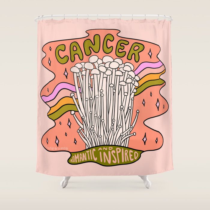 Cancer Mushroom Shower Curtain Gallery Image 1