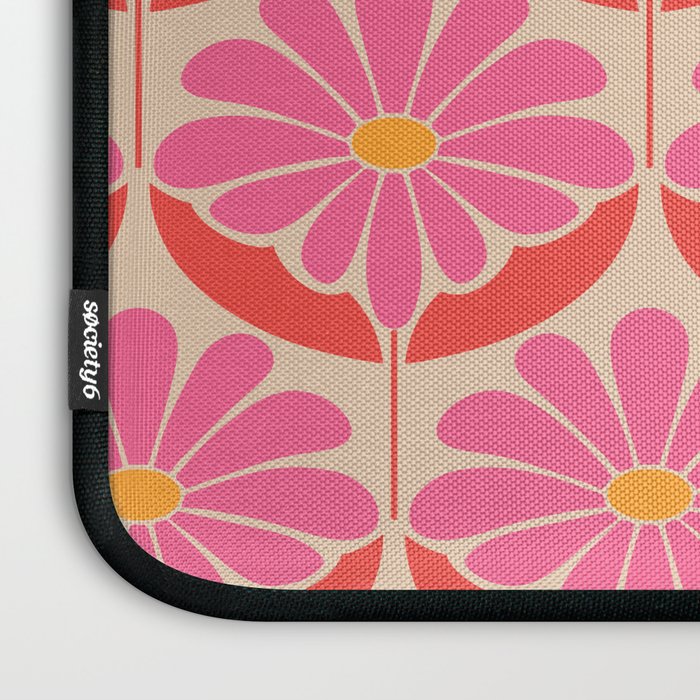 Flower Power - Pink and Red  Laptop Sleeve Gallery Image 3