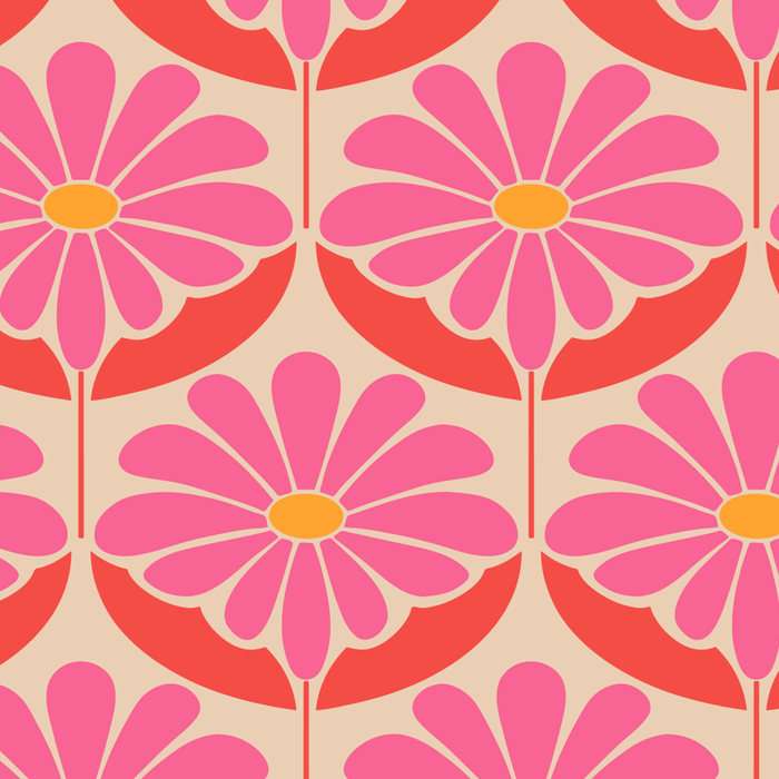 Flower Power - Pink and Red  Coffee Mug Gallery Image 2