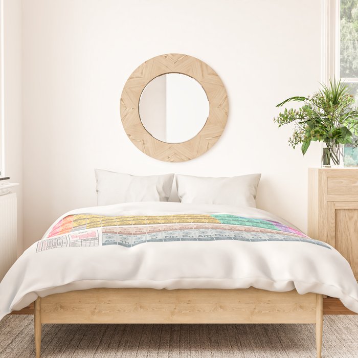 Periodic Table of Elements A - White Duvet Cover Gallery Image 3