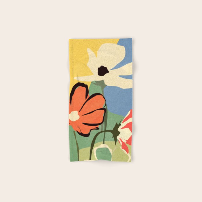 Modern Abstract Art Flowers 14 Bath Towel Gallery Image 1