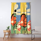 Modern Abstract Art Flowers 14 Window Curtain Gallery Image 5