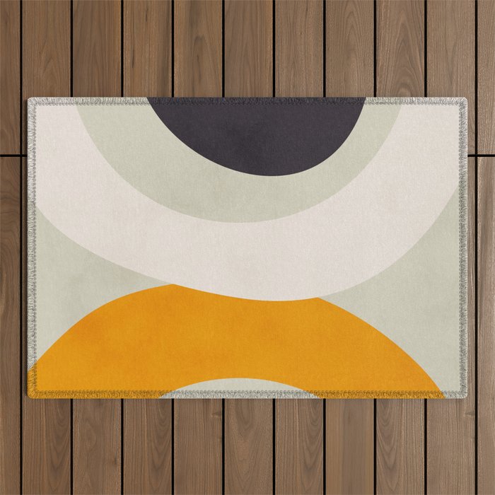 abstract modern geometric art Outdoor Rug Gallery Image 1
