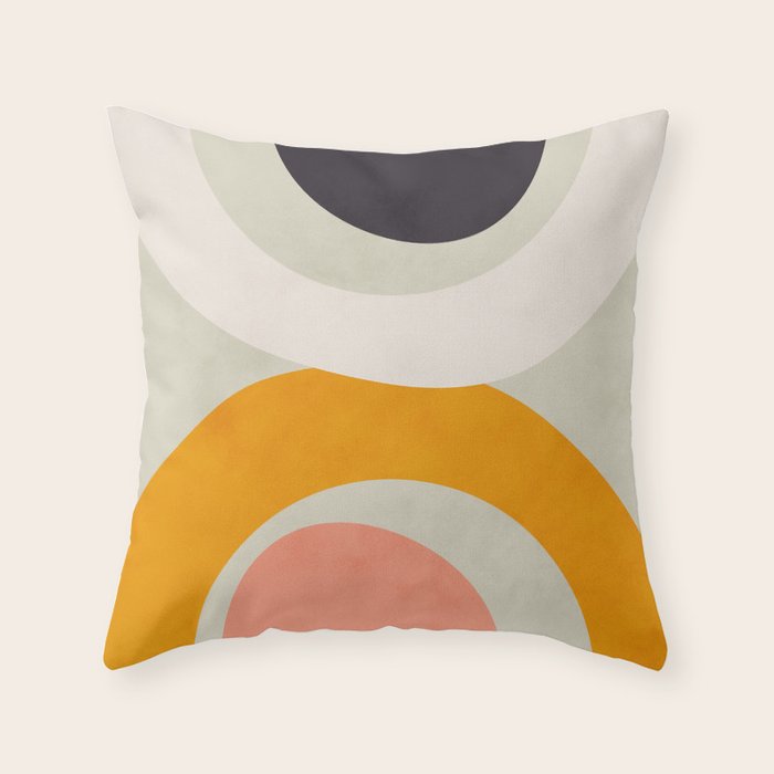 abstract modern geometric art Throw Pillow Gallery Image 6