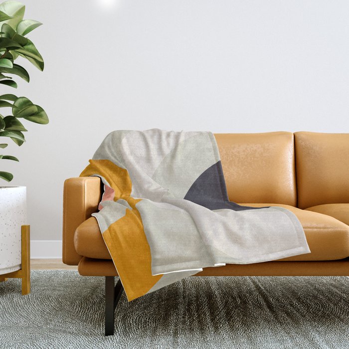 abstract modern geometric art Throw Blanket Gallery Image 1