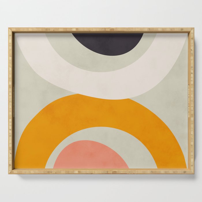 abstract modern geometric art Serving Tray Gallery Image 1