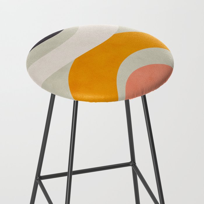 abstract modern geometric art Stool Gallery Image 2