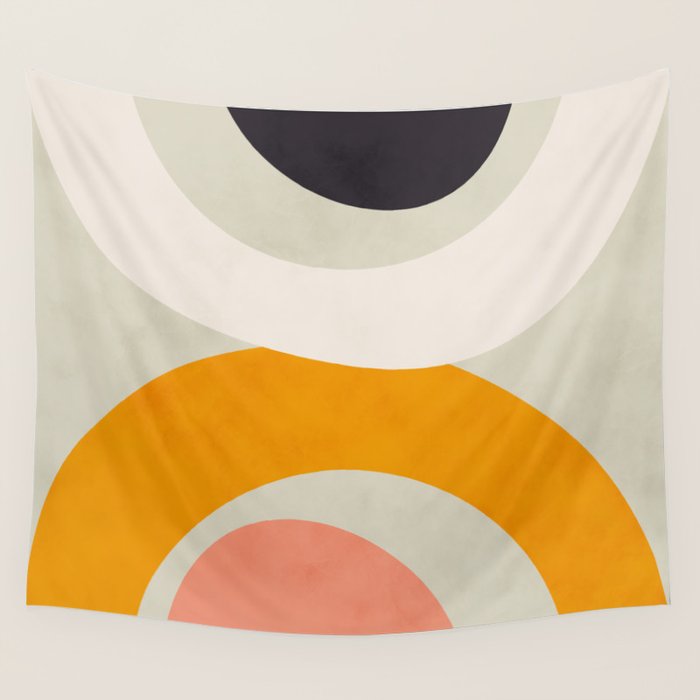 abstract modern geometric art Wall Tapestry Gallery Image 1