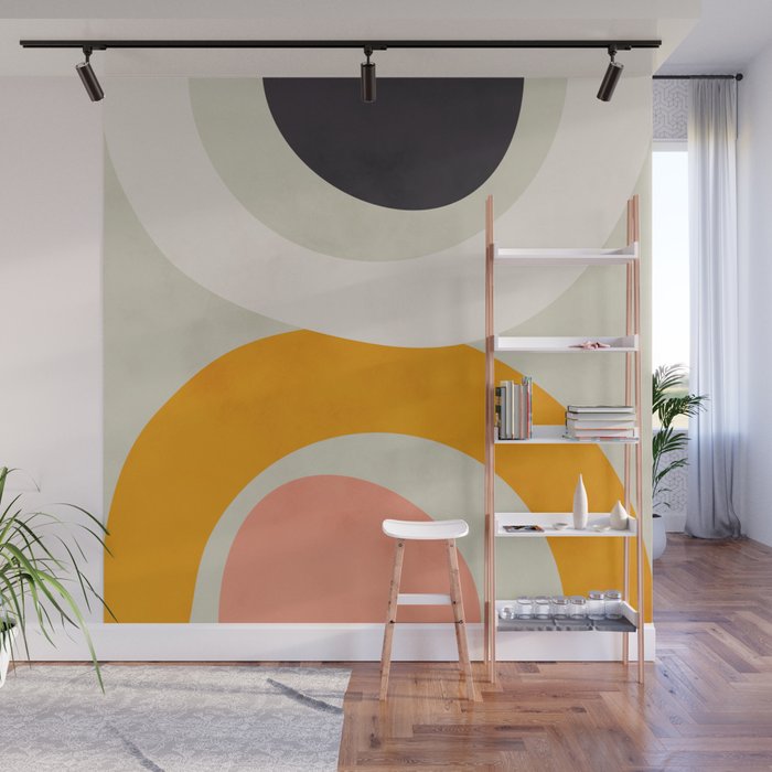 abstract modern geometric art Wall Mural Gallery Image 1