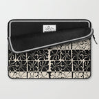 Monochrome Petal Mosaic Pattern Laptop Sleeve Gallery Image 2