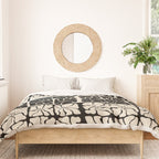 Monochrome Petal Mosaic Pattern Duvet Cover Gallery Image 3