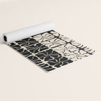Monochrome Petal Mosaic Pattern Yoga Mat Gallery Image 2