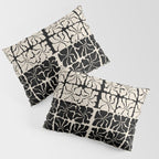 Monochrome Petal Mosaic Pattern Pillow Sham Gallery Image 3