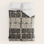 Monochrome Petal Mosaic Pattern Duvet Cover Gallery Image 6