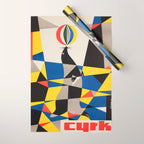 Cyrk Ball Balancing Seal 1961 Polish Circus Poster, Gawor Wrapping Paper Gallery Image 1