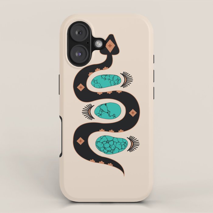 Southwestern Slither in Black iPhone Case Gallery Image 1