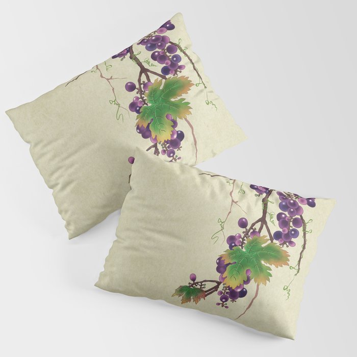 Minhwa : Grapevine Type (Korean traditional/folk art) Pillow Sham Gallery Image 1