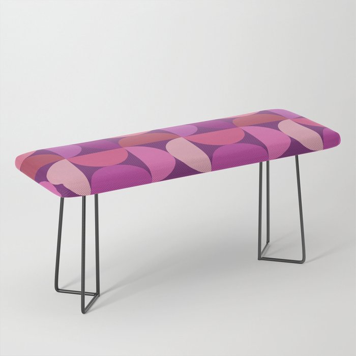Mid Century Modern Shapes - Pink Magenta Bench Gallery Image 1