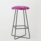 Mid Century Modern Shapes - Pink Magenta Stool Gallery Image 1