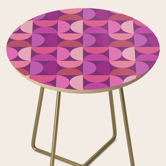 Mid Century Modern Shapes - Pink Magenta Side Table Gallery Image 2