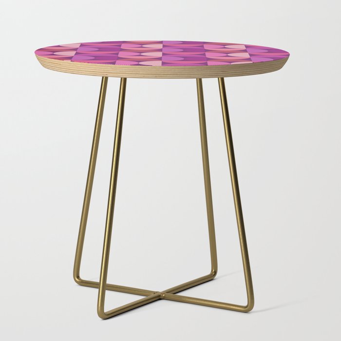 Mid Century Modern Shapes - Pink Magenta Side Table Gallery Image 1