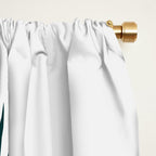 Gold and Green Palm Leaves Window Curtain Gallery Image 2