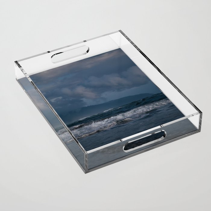 Dark Ocean Blues Acrylic Tray Gallery Image 1