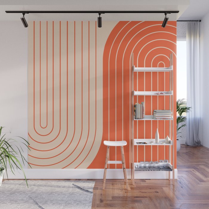 Two Tone Line Curvature XI  Wall Mural Gallery Image 1