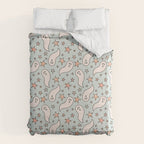 Pastel Ghost Print in Blue Duvet Cover Gallery Image 6