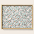 Pastel Ghost Print in Blue Serving Tray Gallery Image 1
