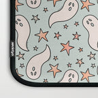 Pastel Ghost Print in Blue Laptop Sleeve Gallery Image 3