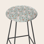 Pastel Ghost Print in Blue Stool Gallery Image 2