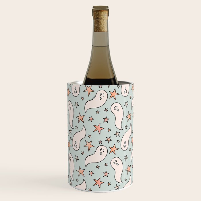 Pastel Ghost Print in Blue Wine Chiller Gallery Image 1